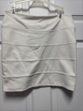 Women's Cream Bandage Mini Skirt